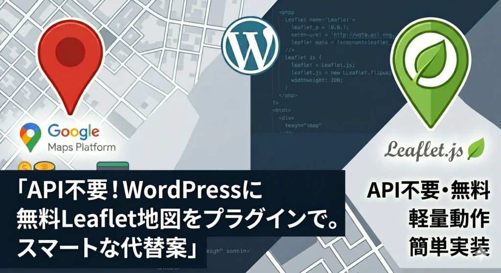 WordPressの地図実装における「もう一つの選択肢」：API不要・無料で使えるLeafletの導入と効率化プラグインの活用