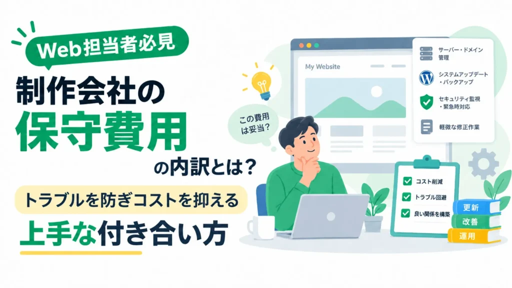 制作会社の保守費用
