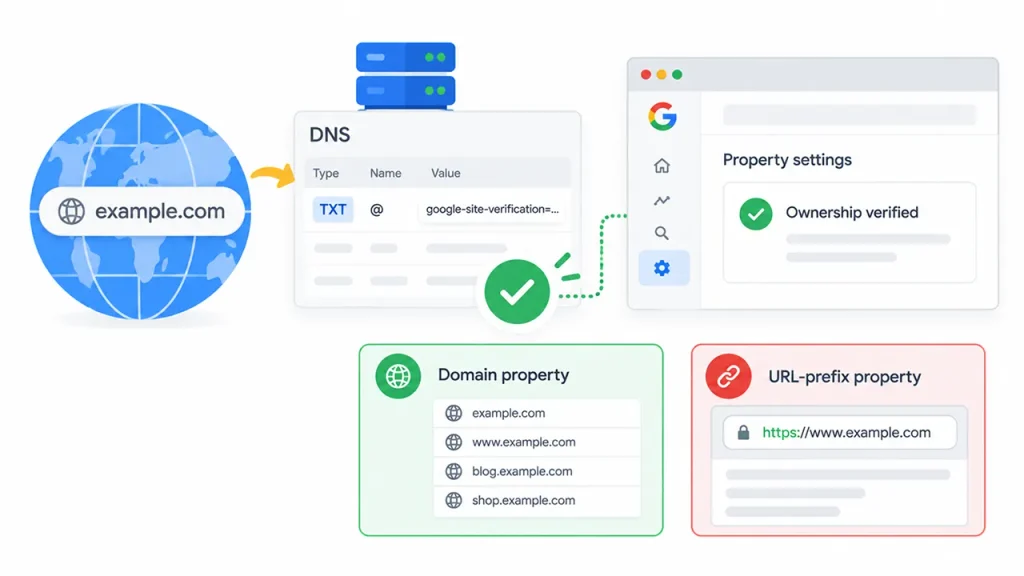 ドメインプロパティの登録とDNS設定